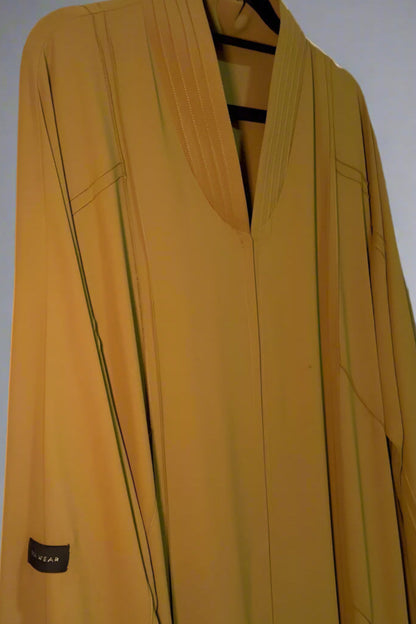 Patterned Collar Abaya